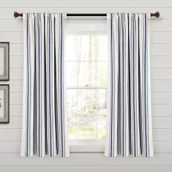 Best Kirklands Home Navy Farmhouse Stripe Curtain Panels, Set of 2