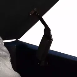 Online Kirklands Home Navy Faux Leather Jessy Storage Ottoman Blue