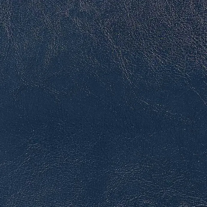 Online Kirklands Home Navy Faux Leather Jessy Storage Ottoman Blue