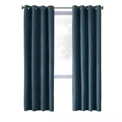 Best Kirklands Home Navy Faux Suede Blackout Curtain Panel, 108 in. Blue