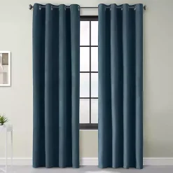 Best Kirklands Home Navy Faux Suede Blackout Curtain Panel, 108 in. Blue