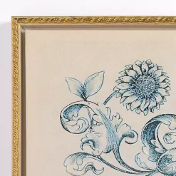 Outlet Kirklands Home Navy Floral Framed Canvas Art Prints, Set of 3