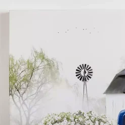 Sale Kirklands Home Navy Floral Pickup Truck Canvas Art Print