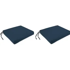 Clearance Kirklands Home Navy French Edge Outdoor Chair Cushions, Set of 2 Blue