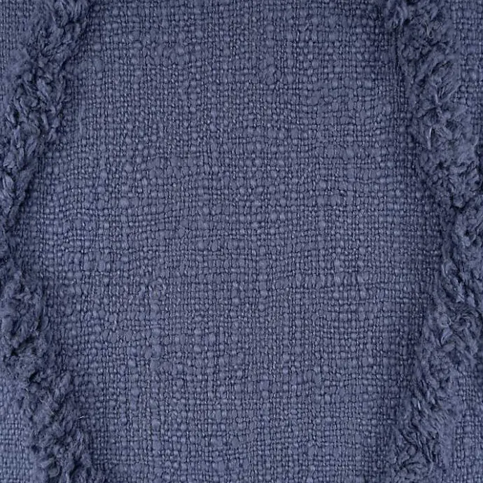 Hot Kirklands Home Navy Fringe Diamond Pillow, 18 in. Blue