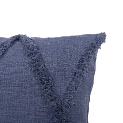 Hot Kirklands Home Navy Fringe Diamond Pillow, 18 in. Blue