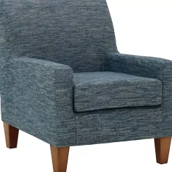 Best Kirklands Home Navy Fynn Upholstered Accent Chair Blue