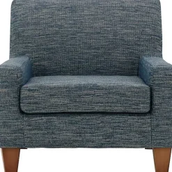 Best Kirklands Home Navy Fynn Upholstered Accent Chair Blue