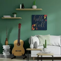 Outlet Kirklands Home Navy Hello Fall Wood Plank Canvas Wall Art