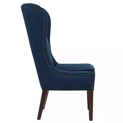 Hot Kirklands Home Navy High Wingback Nailhead Trim Dining Chair Blue