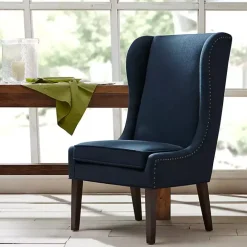 Hot Kirklands Home Navy High Wingback Nailhead Trim Dining Chair Blue