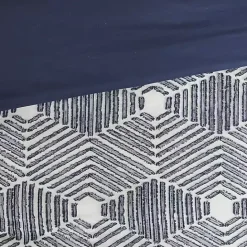 Clearance Kirklands Home Navy Jacquard 3-pc. California King Comforter Set