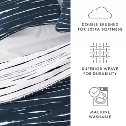 Clearance Kirklands Home Navy Linear Reversible 2-pc. Twin Quilt Set