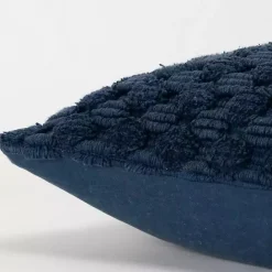 Best Kirklands Home Navy Looped Cotton Throw Pillow Blue