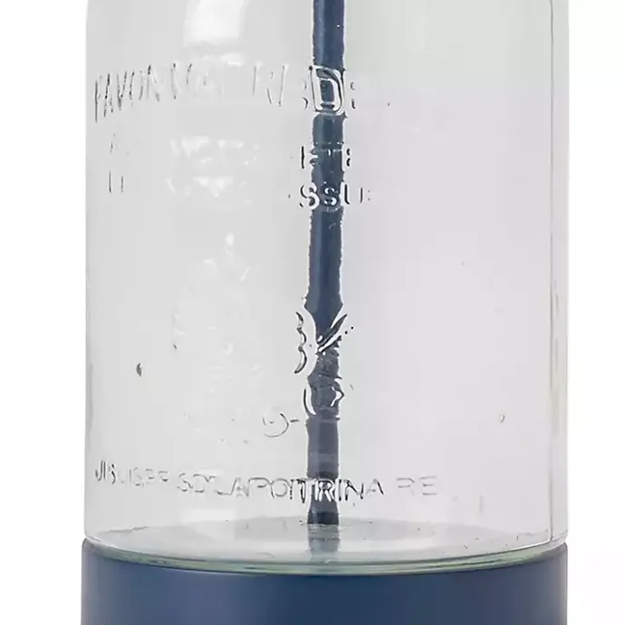 Best Kirklands Home Navy Metal and Glass Jar Table Lamp White