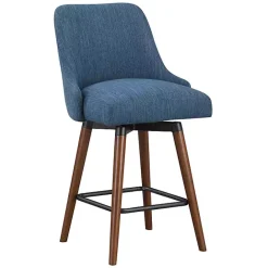 Sale Kirklands Home Navy Mid-Century Modern Swivel Counter Stool Blue