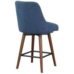 Sale Kirklands Home Navy Mid-Century Modern Swivel Counter Stool Blue