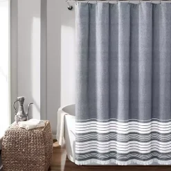 Best Kirklands Home Navy Nantucket Tassel Fringe Shower Curtain Blue