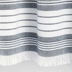 Best Kirklands Home Navy Nantucket Tassel Fringe Shower Curtain Blue