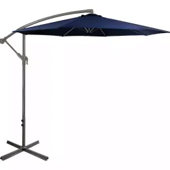 Online Kirklands Home Navy Offset Hand Crank Outdoor Umbrella