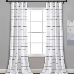 Sale Kirklands Home Navy Ombre Stripe Curtain Panel Set, 95 in.