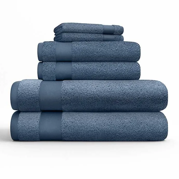 Clearance Kirklands Home Navy 6-pc. Essential Cotton Bath Towels Blue