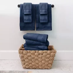 Clearance Kirklands Home Navy 6-pc. Essential Cotton Bath Towels Blue
