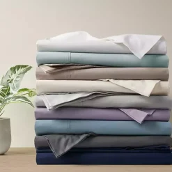 Best Kirklands Home Navy Peached Percale 4-pc. King Sheet Set Blue