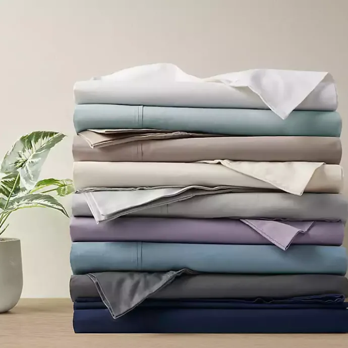 Best Kirklands Home Navy Peached Percale 4-pc. King Sheet Set Blue