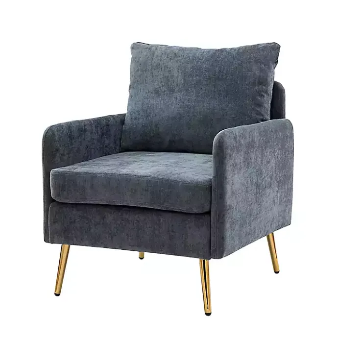Outlet Kirklands Home Navy Penny Upholstered Accent Chair Blue