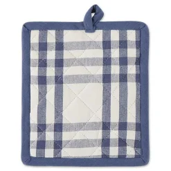 Hot Kirklands Home Navy Plaid Eat Drink Enjoy 4-pc. Dish Towel Set