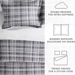 Discount Kirklands Home Navy Plaid Polka Dot 2-pc. Twin Duvet Cover Set