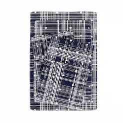 Hot Kirklands Home Navy Plaid Polka Dot 3-pc. Twin Sheet Set Blue