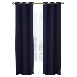Best Kirklands Home Navy Room Darkening Curtain Panel Set, 95 in. Blue