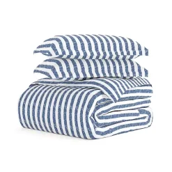 Sale Kirklands Home Navy Rugged Stripe 2-pc. Twin Duvet Cover Set