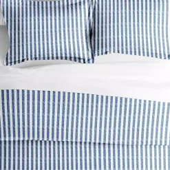 Sale Kirklands Home Navy Rugged Stripe 2-pc. Twin Duvet Cover Set