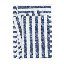 Sale Kirklands Home Navy Rugged Stripe 2-pc. Twin Duvet Cover Set