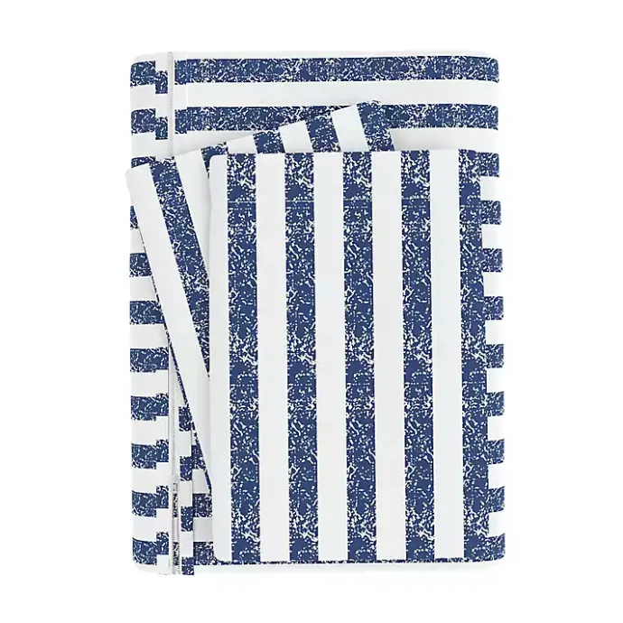 Sale Kirklands Home Navy Rugged Stripe 2-pc. Twin Duvet Cover Set