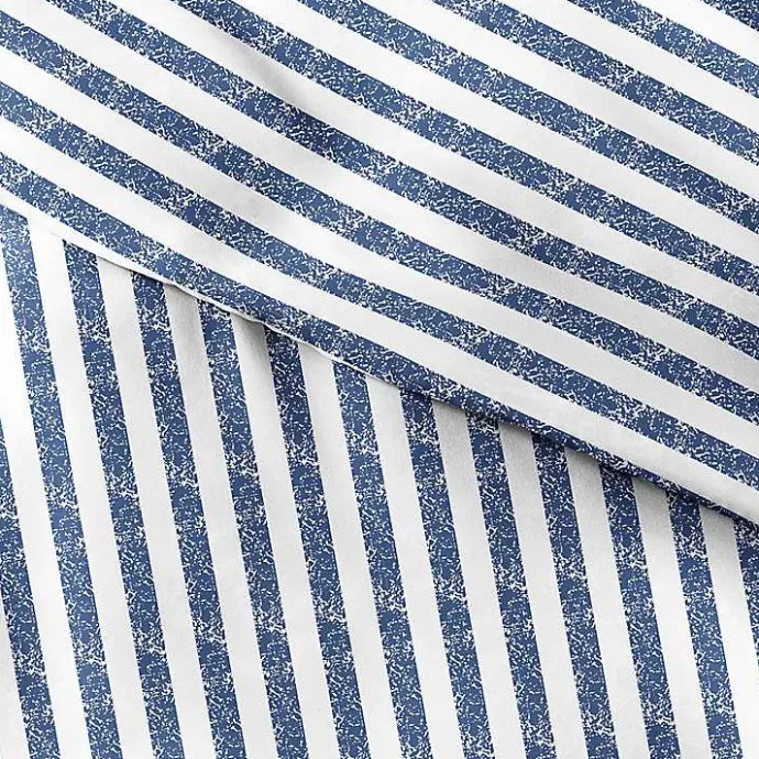 Sale Kirklands Home Navy Rugged Stripe 2-pc. Twin Duvet Cover Set