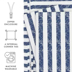 Sale Kirklands Home Navy Rugged Stripe 2-pc. Twin Duvet Cover Set