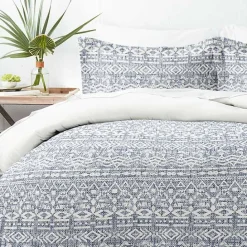 Hot Kirklands Home Navy Rustic 3-pc. King Duvet Cover Set