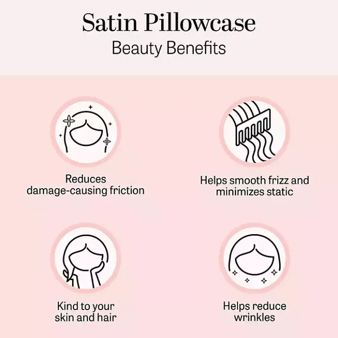 Online Kirklands Home Navy Satin Standard 2-pc. Pillow Case Set Blue