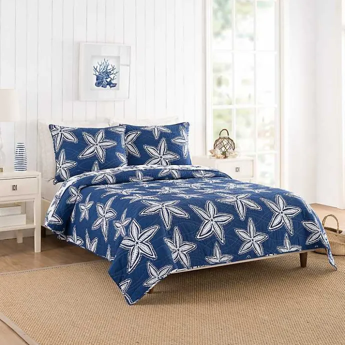 Outlet Kirklands Home Navy Sea Star 2-pc. Twin Quilt Set