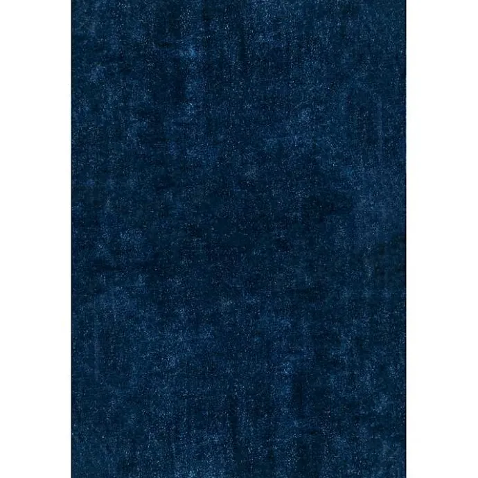 Best Kirklands Home Navy Shag Washable Area Rug, 5x8 Blue