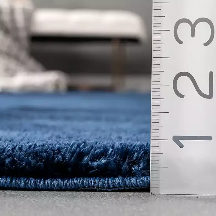 Best Kirklands Home Navy Shag Washable Area Rug, 5x8 Blue