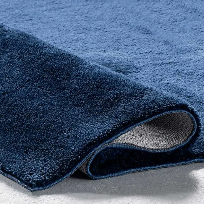 Best Kirklands Home Navy Shag Washable Area Rug, 5x8 Blue