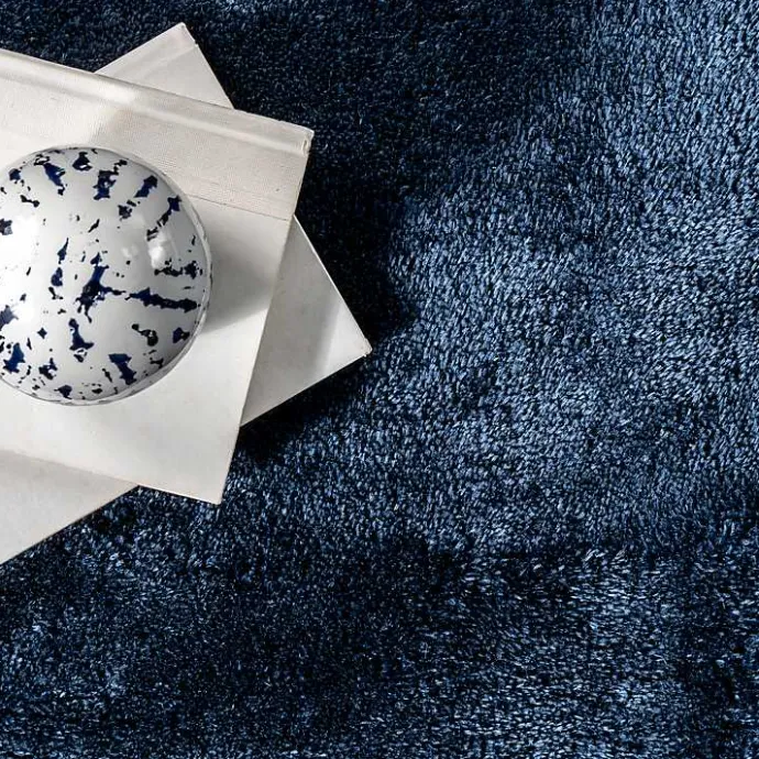 Best Kirklands Home Navy Shag Washable Area Rug, 5x8 Blue