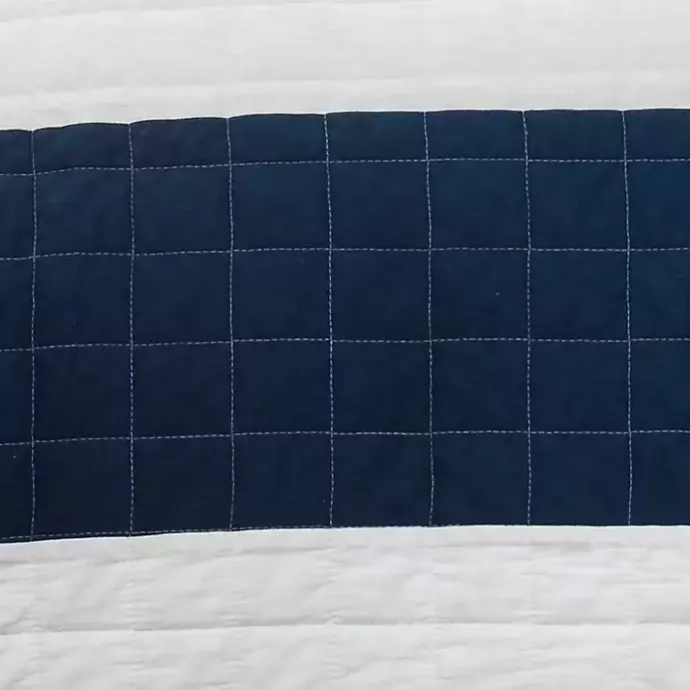 Best Kirklands Home Navy Stripe 3-pc. Full/Queen Quilt Set