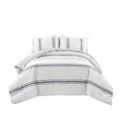 Sale Kirklands Home Navy Stripe 3-pc. Full/Queen Comforter Set