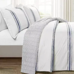 Online Kirklands Home Navy Stripe 3-pc. King Comforter Set